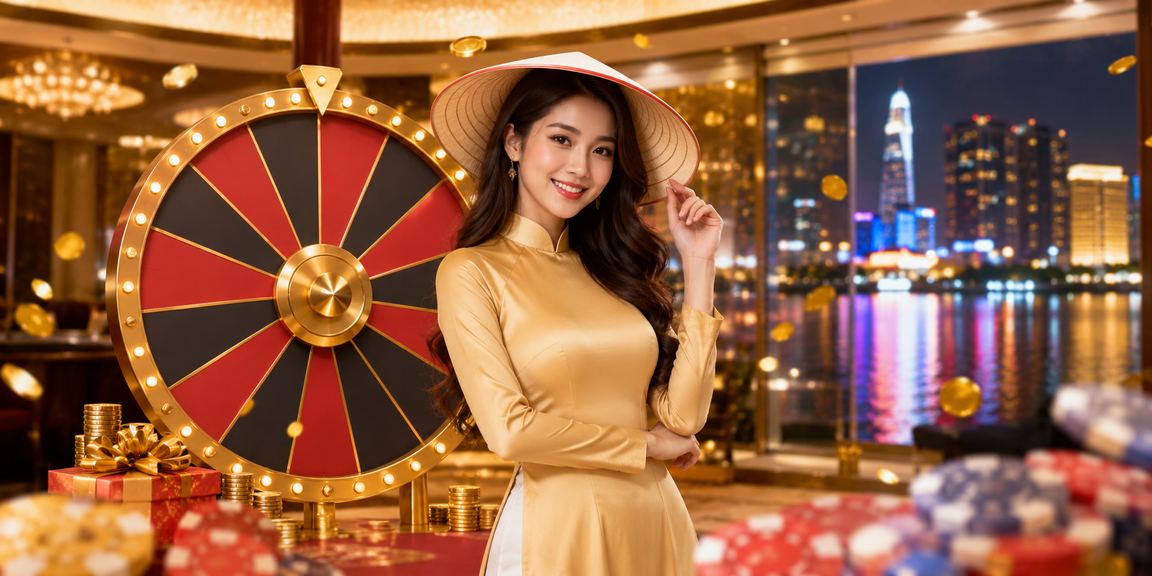 Người chơi tại TP. Hồ Chí Minh tham gia roulette trực tuyến với nón lá truyền thống