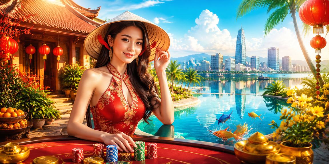 Người phụ nữ đội nón lá tại Ninh Bình chơi game bắn cá trên điện thoại